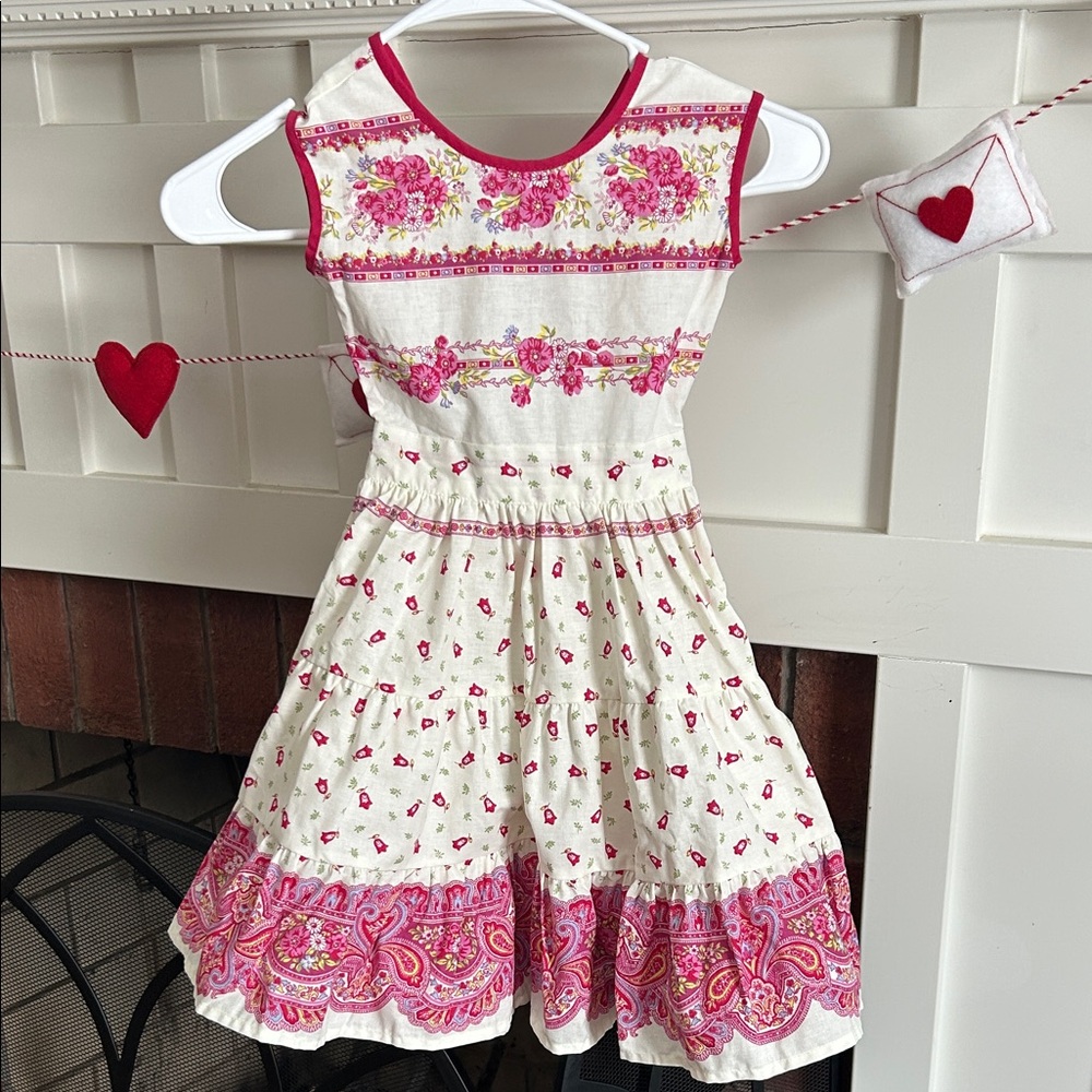 Girls Floral Tank Disney Epcot Dress from the France Pavilion Size 4